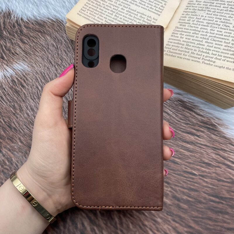 کیف گوشی Galaxy A20 / Galaxy A30 سامسونگ چرم مگنتی جاکارتی محافظ لنزدار