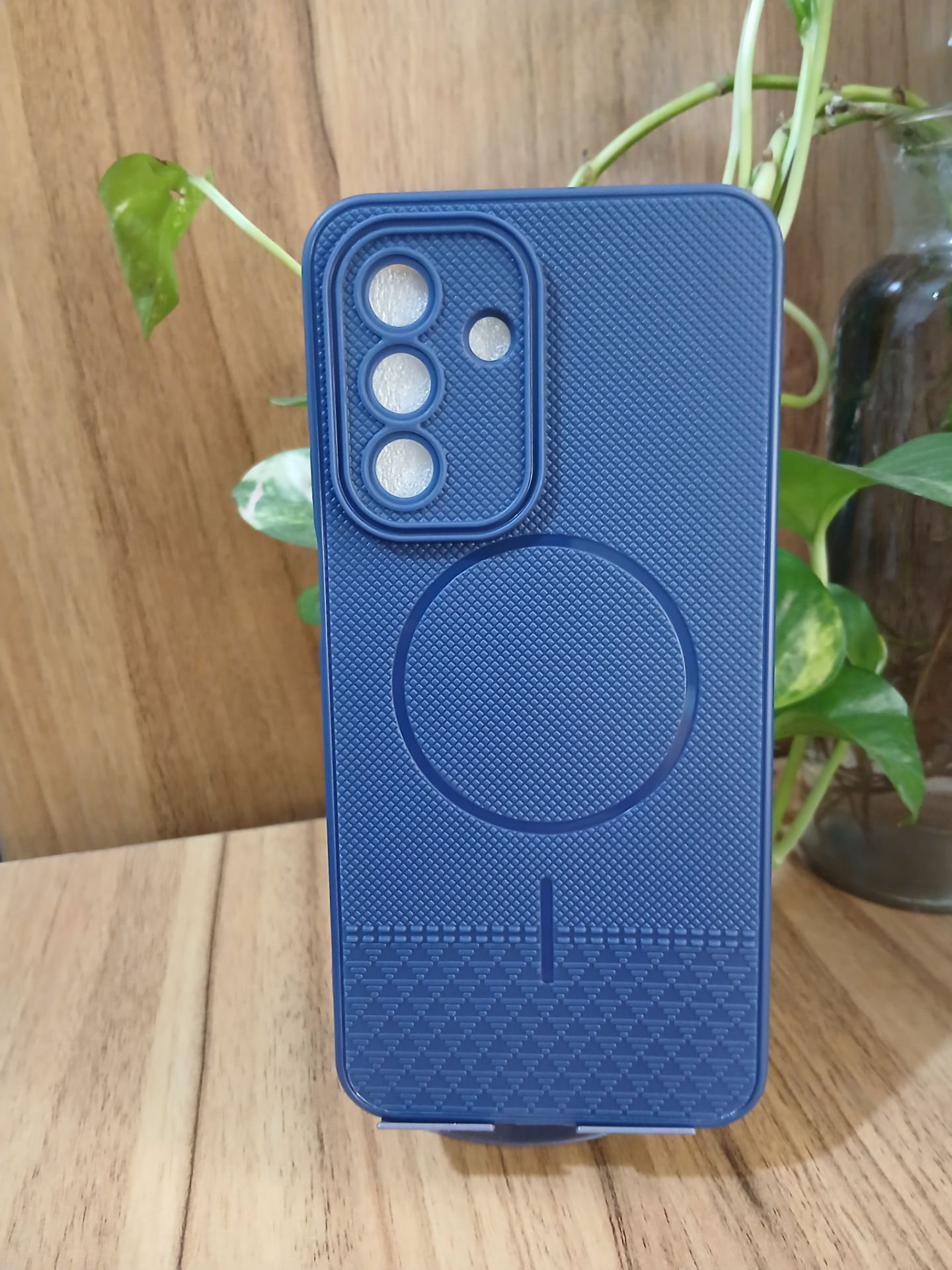 گارد ژله ای طرح چرم سرمه ای سامسونگ samsung a17