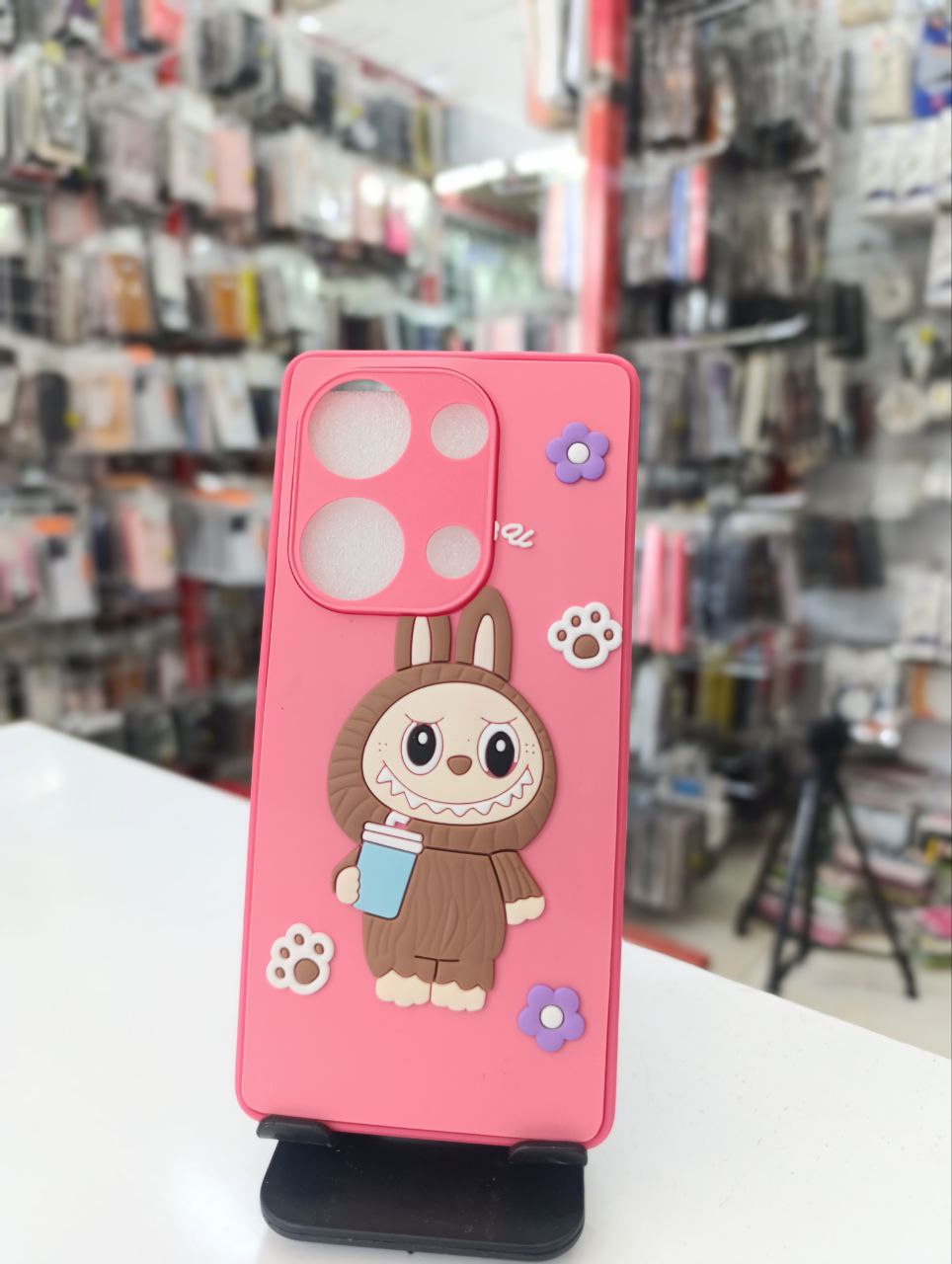 قاب طرح عروسکی labububu صورتی xiaomi note 13 pro