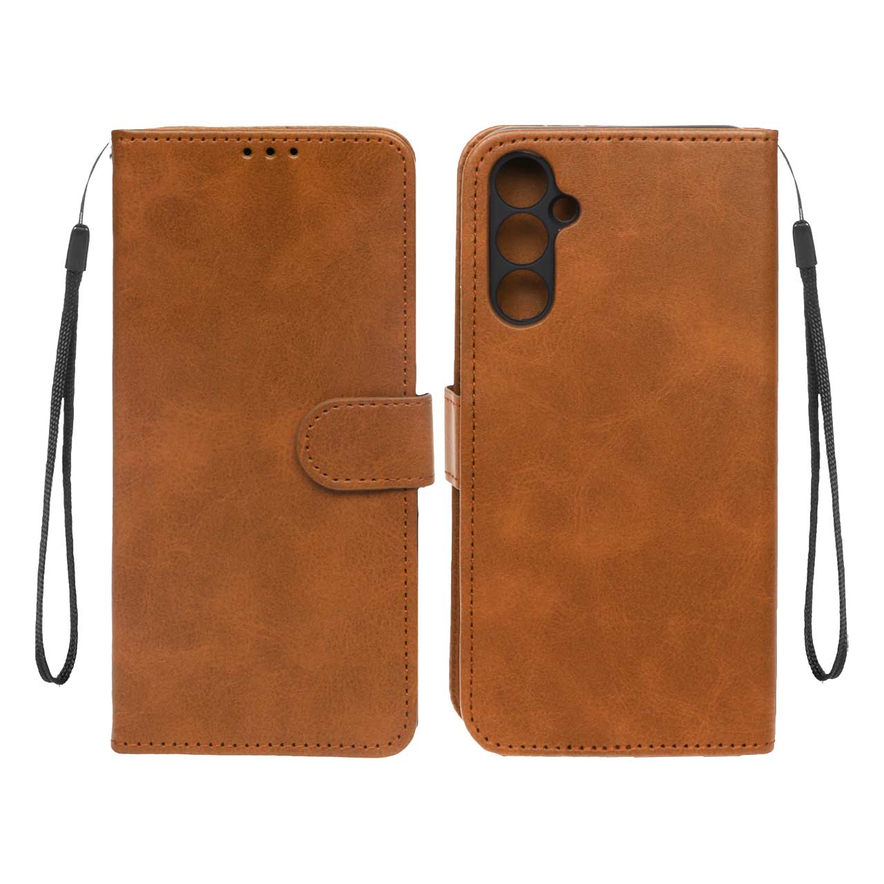 قاب کیفی مگنتی جاکارتی دار samsung a24 قهوه ای روشن