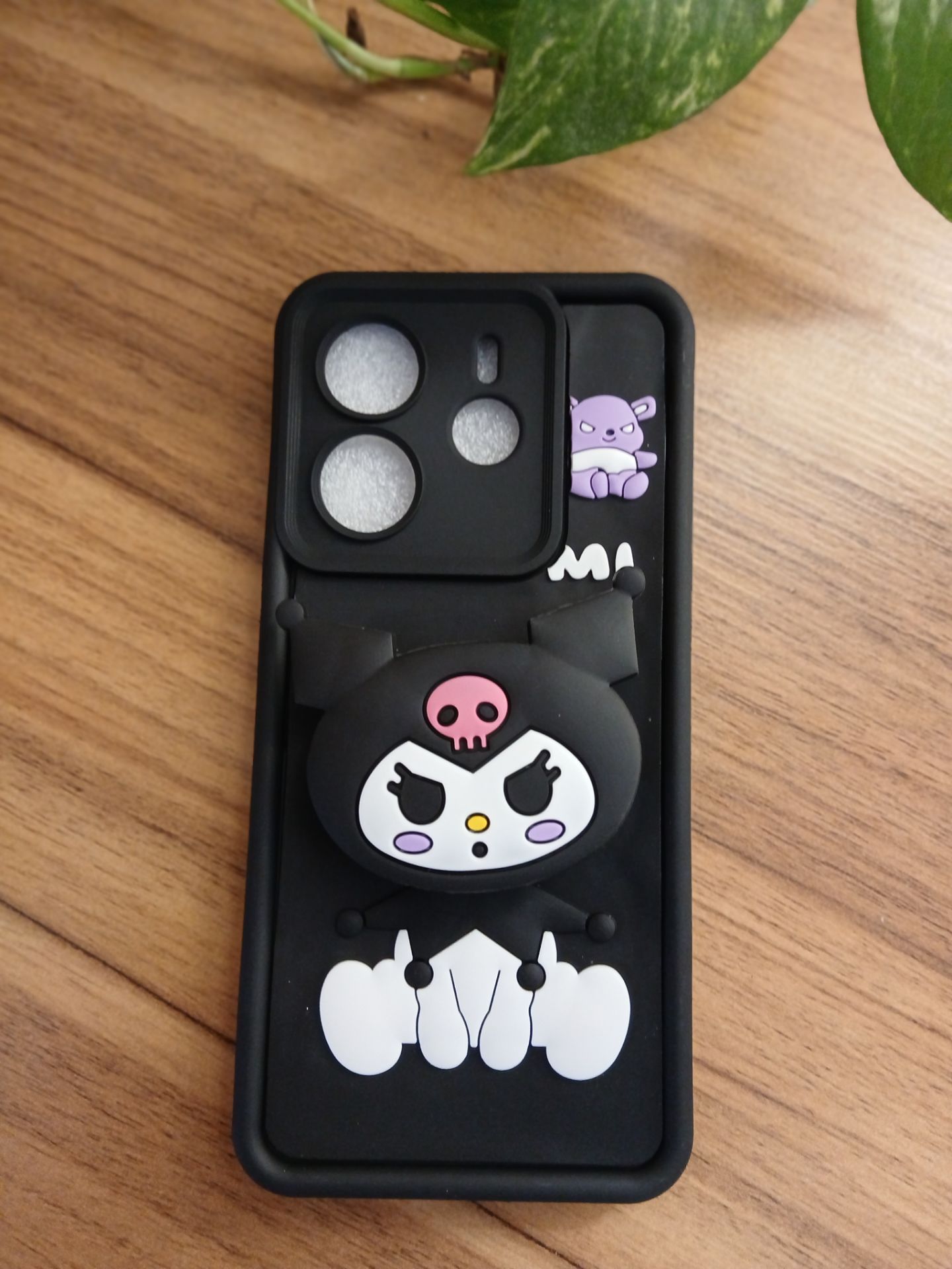 قاب کرومی پاپ سوکت دار مشکی xiaomi note 14 4g