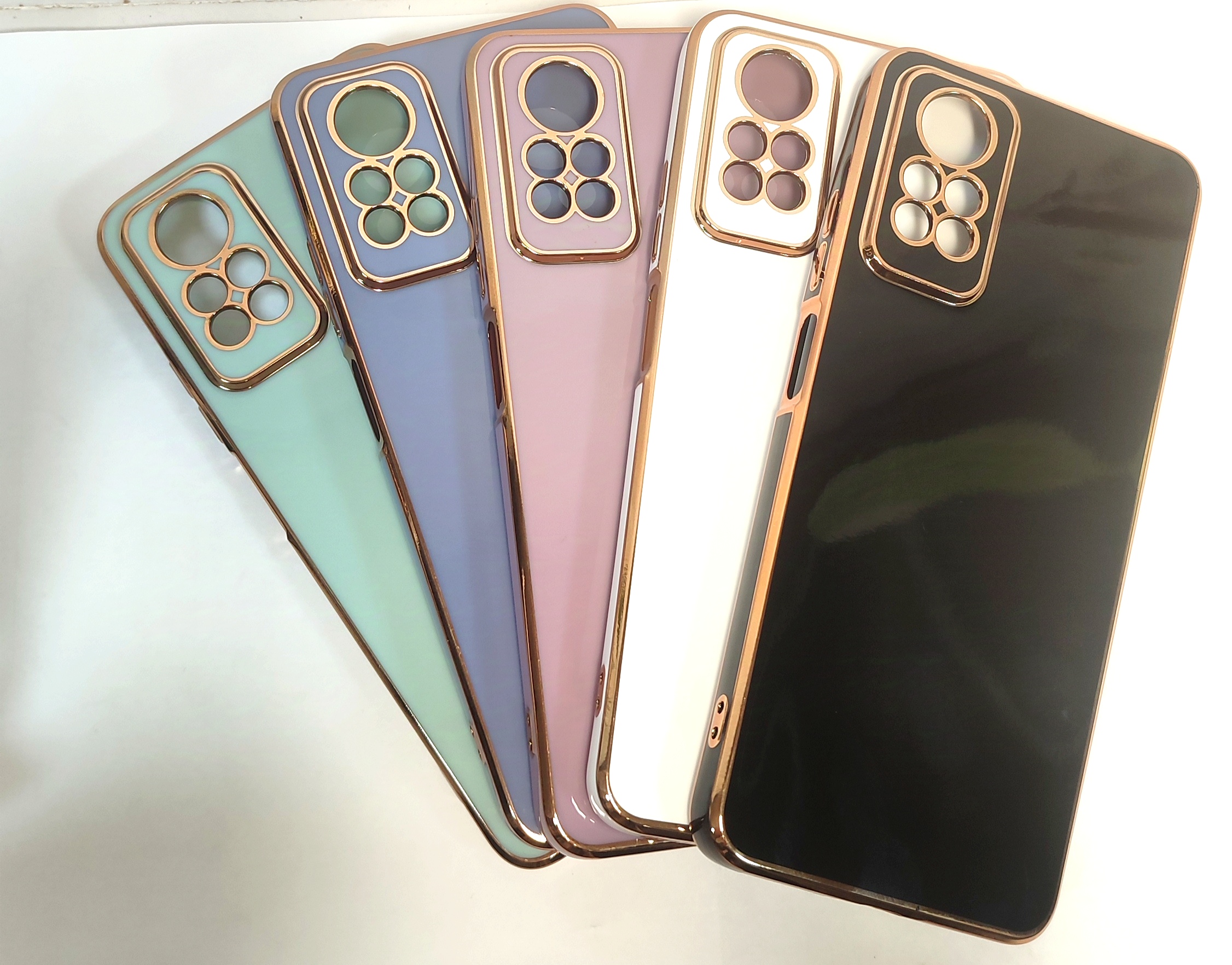 قاب دور لبه طلایی  مدل شیائومی Note ۱۲pro ۴G / قاب براق