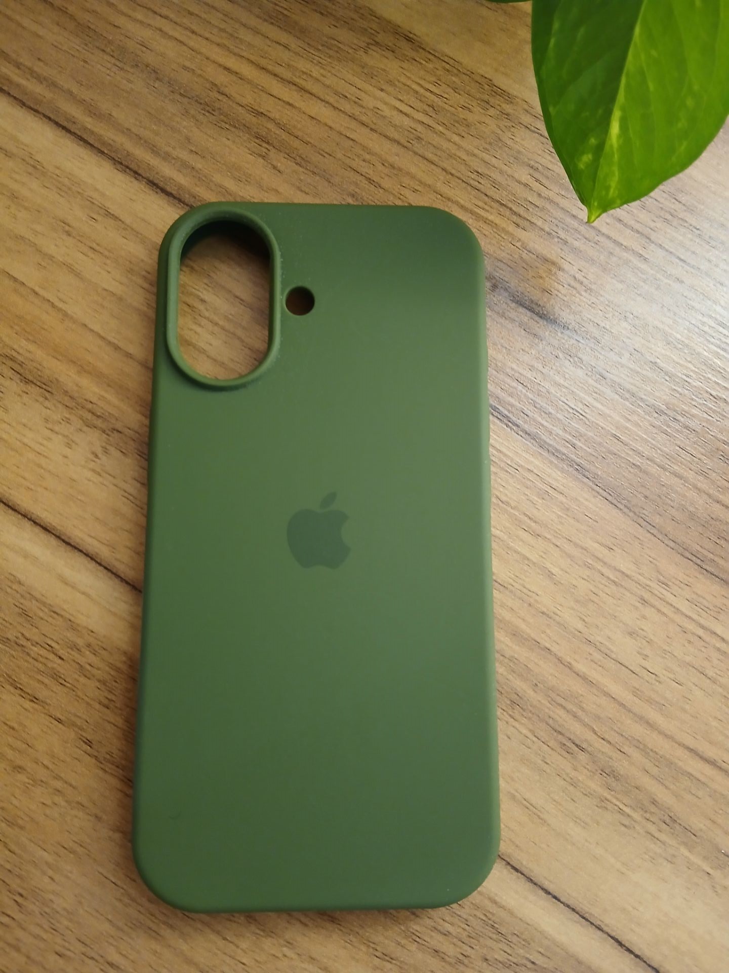 قاب سیلیکون اورجینال پاک کنی سبز زیتونی iphone 17