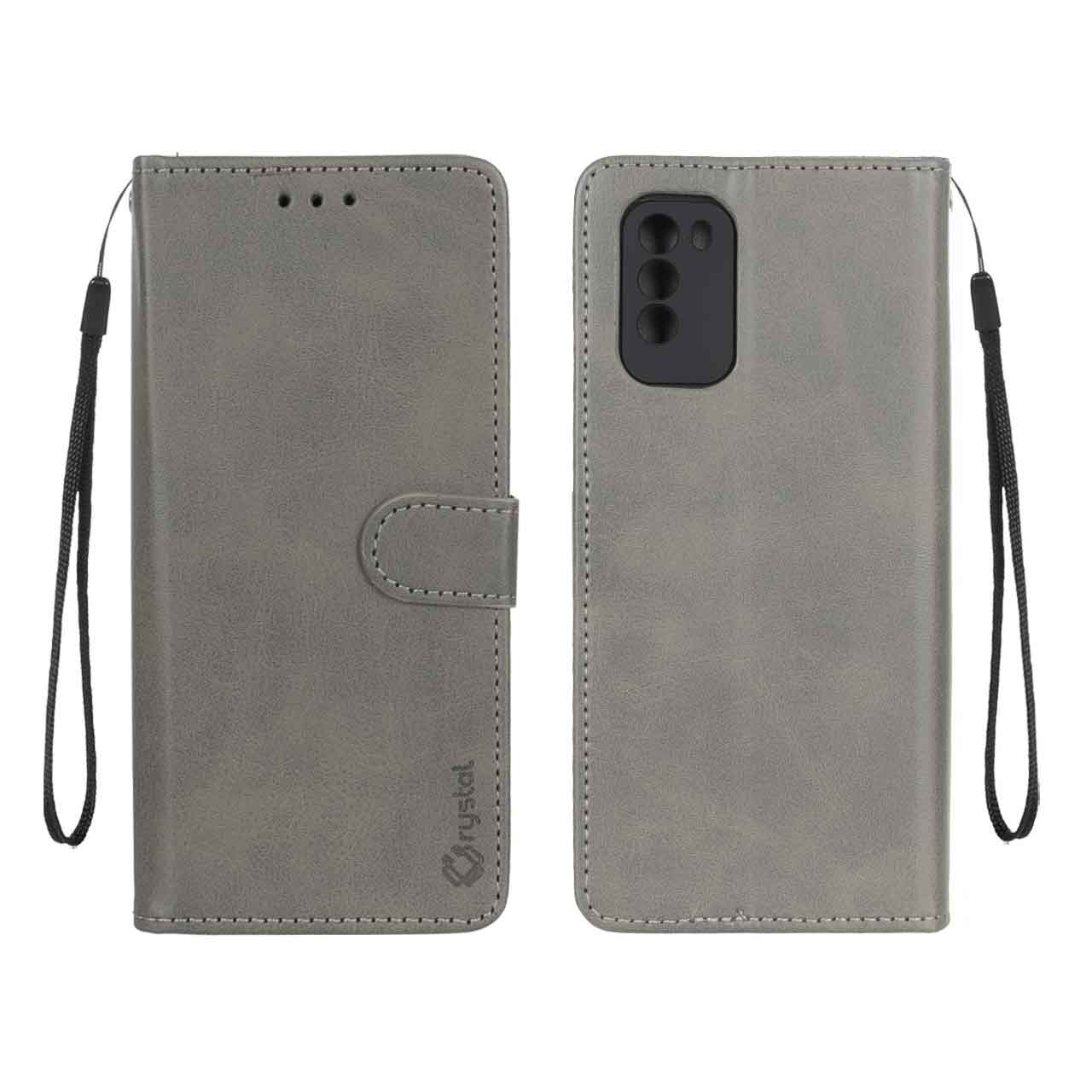 قاب کیفی مگنتی جاکارتی دار طوسی xiaomi poco m3