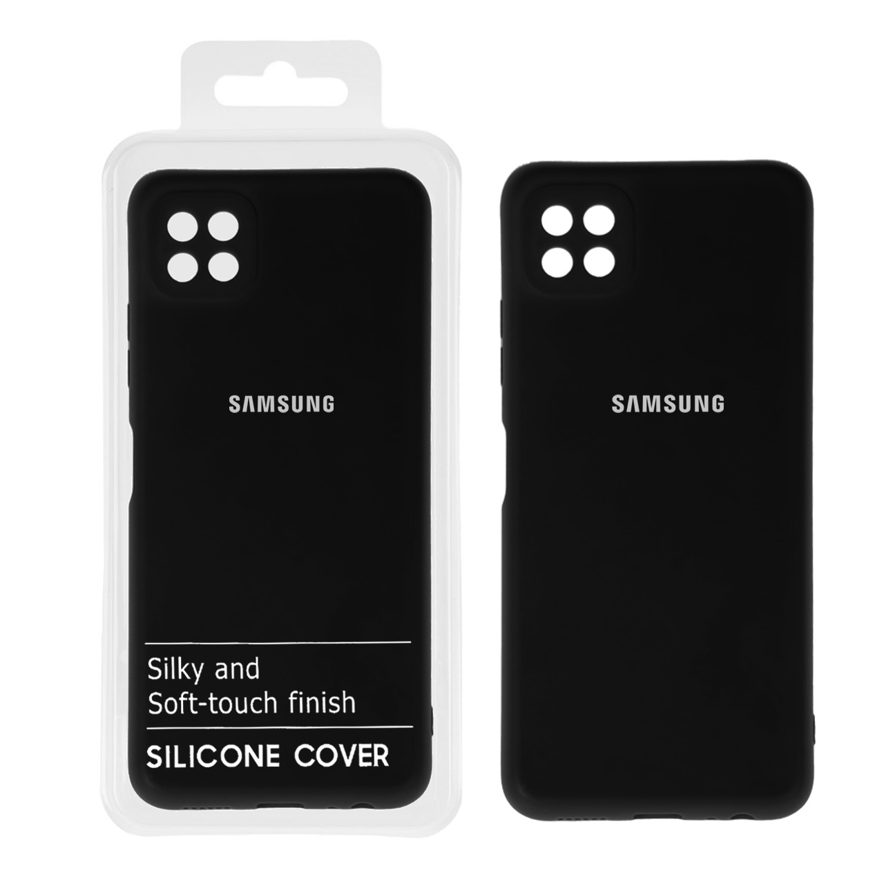 قاب نیو سیلیکون محافظ لنزدار Samsung A22-5G - RFF - مشکی کد1 (پک دار)/ قاب سامسونگ