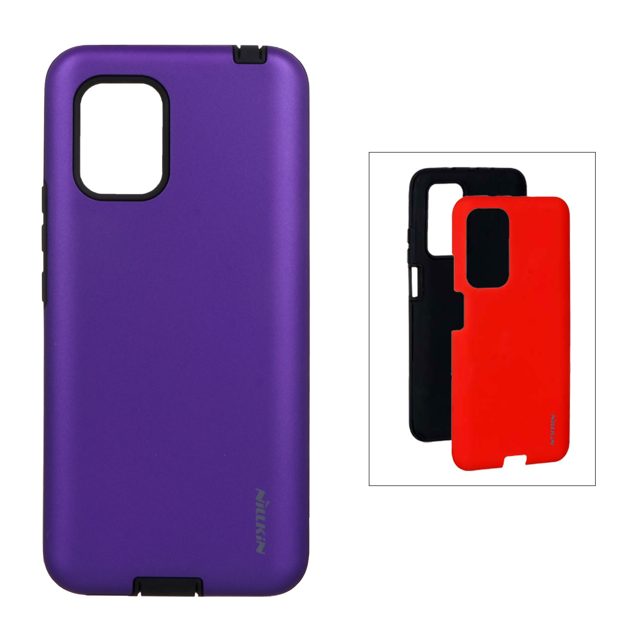 قاب دو تکه Nillkin با محافظ سوکت شارژ Xiaomi Redmi Mi 10 Lite - بنفش