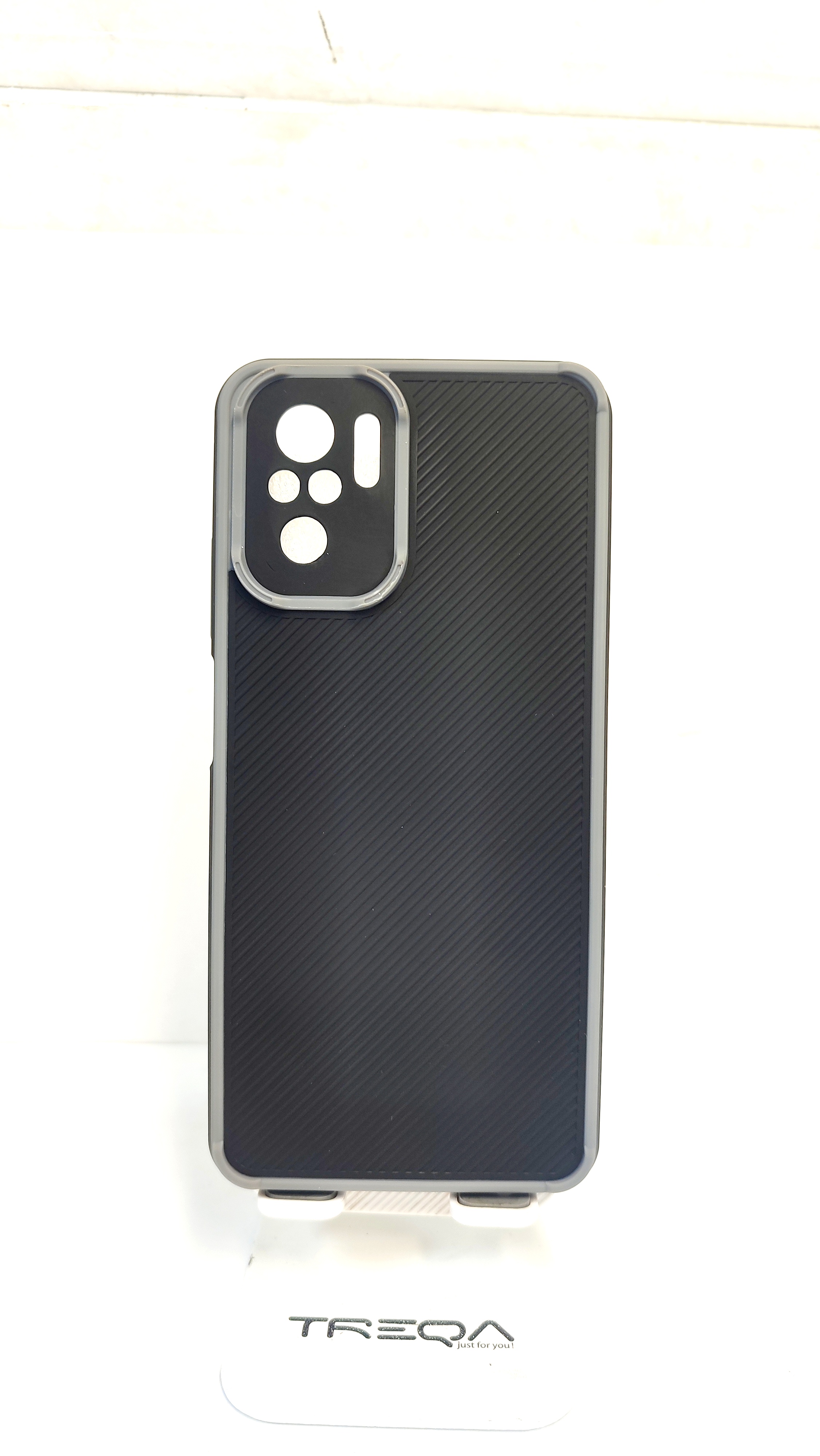 قاب کربنی محافظ لنزدار شیائومی  Redmi Note 10 4G / Redmi Note 10S / Poco M5Sمشکی طوسی